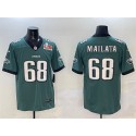 Philadelphia Eagles #68 Jordan Mailata Green 2025 Super Bowl LIX Patch New Vapor Untouchable Limited Stitched Jersey