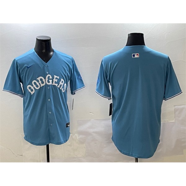 Los Angeles Dodgers Blank Light Blue Limited Stitched Jersey