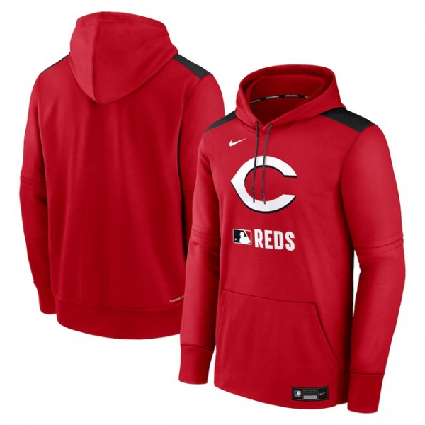 Cincinnati Reds Red Collection Performance Pullover Hoodie