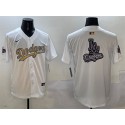 Los Angeles Dodgers Team Big Logo White 2025 Gold Collection Limited Stitched Jersey
