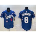Los Angeles Dodgers #8 Enrique Hernández Royal 2025 Tokyo Series Limited Stitched Jersey