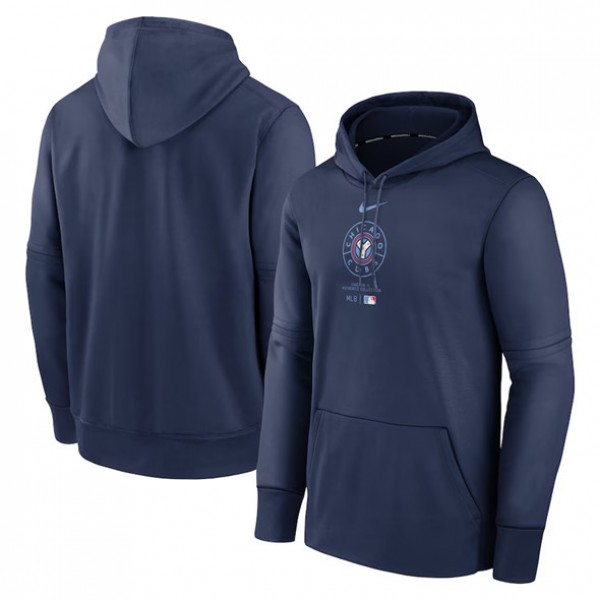 Chicago Cubs Navy Collection City Connect Practice Performance Pullover Hoodie