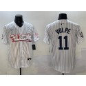 New York Yankees #11 Anthony Volpe White Bronx Graffiti Vapor Limited Stitched Jersey