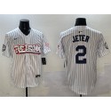 New York Yankees #2 Derek Jeter White Bronx Graffiti Vapor Limited Stitched Jersey