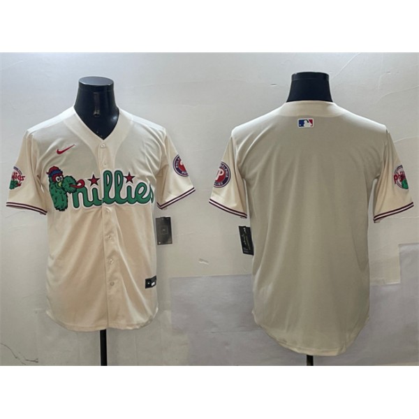 Philadelphia Phillies Blank Cream Phanatic Limited Stitched Jersey
