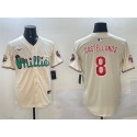 Philadelphia Phillies #8 Nick Castellanos Cream Phanatic Limited Stitched Jersey