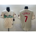 Philadelphia Phillies #7 Trea Turner Cream Phanatic Limited Stitched Jersey