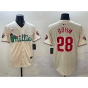 Philadelphia Phillies #28 Alec Bohm Cream Phanatic Limited Stitched Jersey