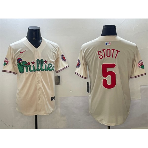 Philadelphia Phillies #5 Bryson Stott Cream Phanatic Limited Stitched Jersey