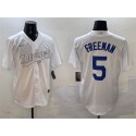 Los Angeles Dodgers #5 Freddie Freeman White Fashion Cool Base Stitched Jersey