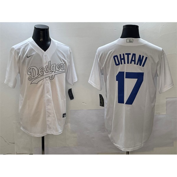 Los Angeles Dodgers #17 Shohei Ohtani White Fashion Cool Base Stitched Jersey