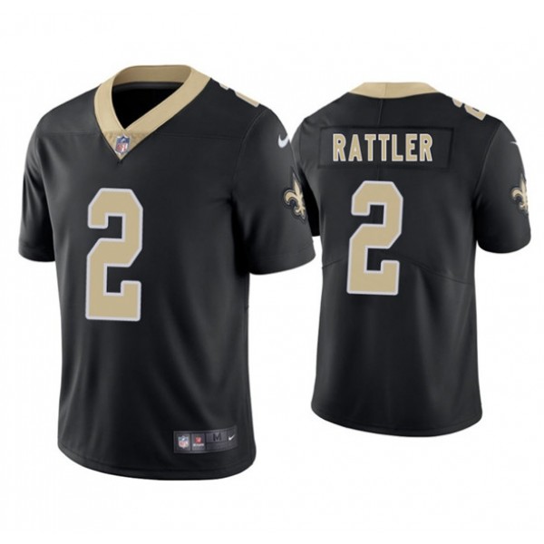 New Orleans Saints #2 Spencer Rattler Black 2025 Vapor Limited Stitched Jersey
