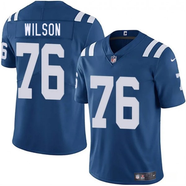 Indianapolis Colts #76 Jack Wilson Blue 2025 Vapor Limited Stitched Jersey
