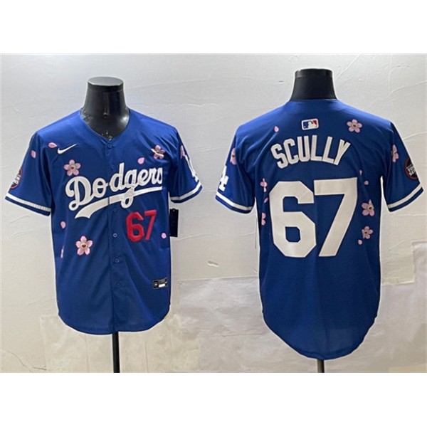 Los Angeles Dodgers #67 Vin Scully Royal 2025 Tokyo Series Limited Stitched Jersey