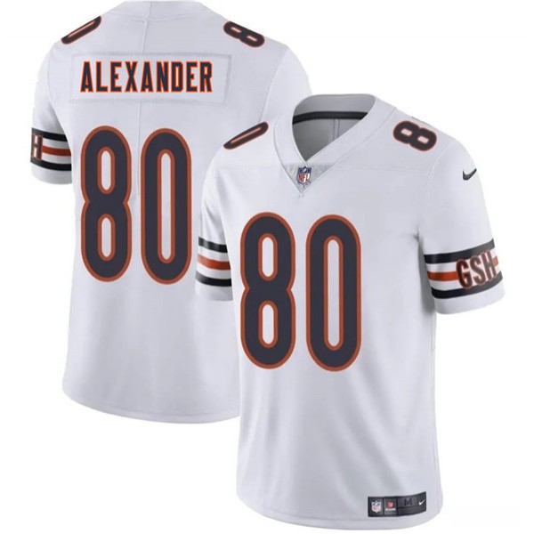 Chicago Bears #80 Maurice Alexander White 2025 Vapor Stitched Jersey