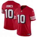 San Francisco 49ers #10 Mac Jones New Red 2025 F.U.S.E. Vapor Untouchable Limited Stitched Jersey