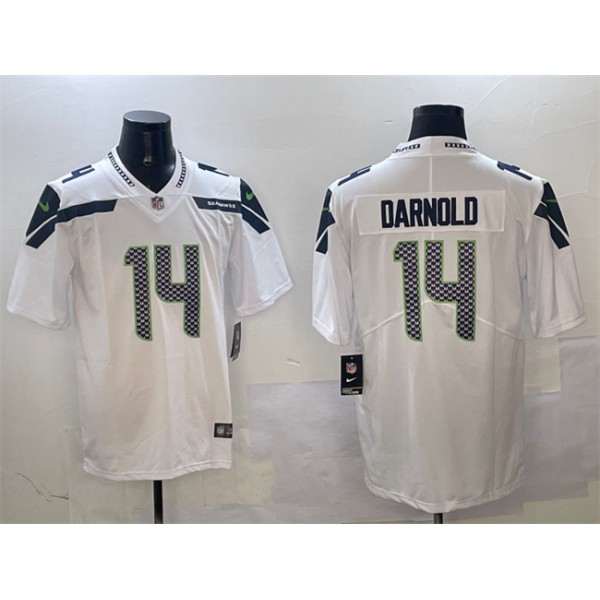 Seattle Seahawks #14 Sam Darnold White 2025 Vapor Limited Stitched Jersey