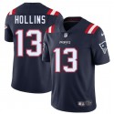 New England Patriots #13 Mack Hollins Navy 2025 Vapor Limited Stitched Jersey