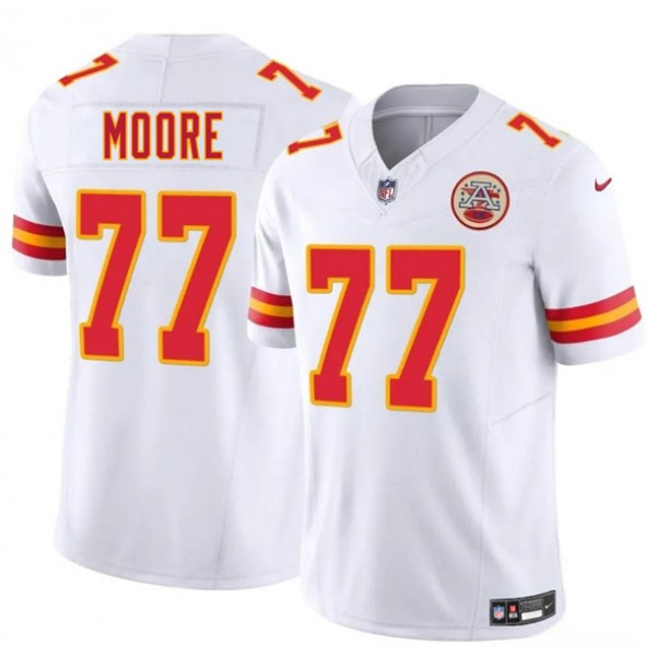 Kansas City Chiefs #77 Jaylon Moore White 2025 F.U.S.E. Vapor Untouchable Limited Stitched Jersey