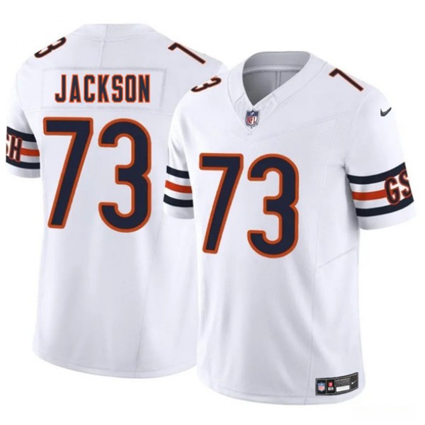Chicago Bears #73 Jonah Jackson White 2025 F.U.S.E. Vapor Stitched Jersey