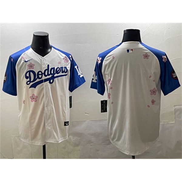 Los Angeles Dodgers Blank White Royal 2025 Tokyo Series Limited Stitched Jersey