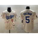Los Angeles Dodgers #5 Freddie Freeman Cream 2025 Tokyo Series Limited Stitched Jersey