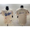 Los Angeles Dodgers Team Big Logo Cream 2025 Tokyo Series Limited Stitched Jersey