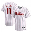 Philadelphia Phillies #11 Jimmy Rollins White Home Limited Stitched Jersey