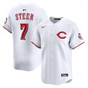 Cincinnati Reds #7 Spencer Steer White 2025 Home Limited Stitched Jersey