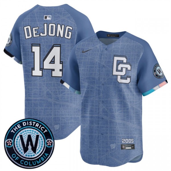 Washington Nationals #14 Paul DeJong Blue 2025 City Connect Limited Stitched Jersey