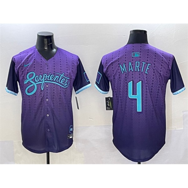 Arizona Diamondbacks #4 Ketel Marte Purple 2025 City Connect Limited Stitched Jersey