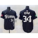 Texas Rangers #34 Nolan Ryan Black Mexico 2025 Vapor Premier Limited Stitched Jersey