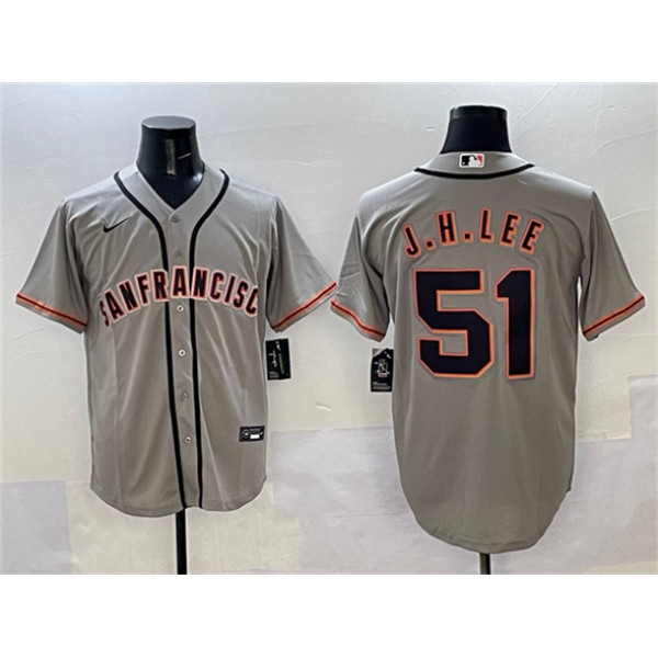 San Francisco Giants #51 Jung Hoo Lee Gray Cool Base Stitched Jersey