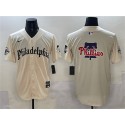 Philadelphia Phillies Team Big Logo Cream Gothic Vapor Limited Stitched Jersey