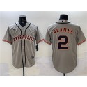 San Francisco Giants #2 Willy Adames Gray Cool Base Stitched Jersey