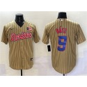Puerto Rico #9 Javier Baez Tan 2023 World Classic Stitched Jersey