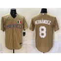 Mexico #8 Enrique Hernandez Tan 2023 World Classic Stitched Jersey