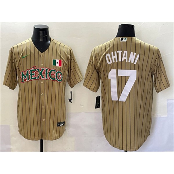 Mexico #17 Shohei Ohtani Tan 2023 World Classic Stitched Jersey
