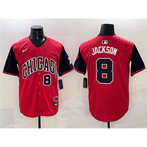 Chicago White Sox #8 Bo Jackson Red Black 2025 City Connect Limited Stitched Jersey