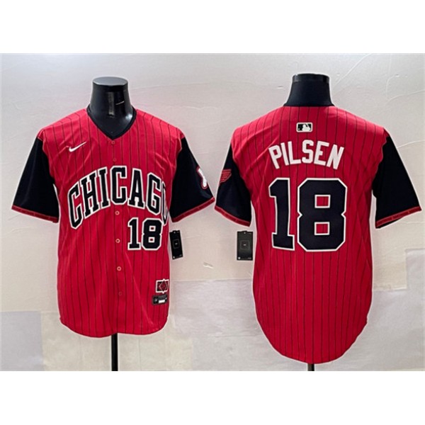Chicago White Sox #18 Pilsen Red Black 2025 City Connect Limited Stitched Jersey