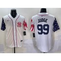 New York Yankees #99 Aaron Judge White American Style Limited Stitched Jersey