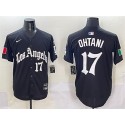 Los Angeles Dodgers #17 Shohei Ohtani Black Mexico 2025 LA Gothic Style With Fernando Patch Vapor Premier Limited Stitched Jersey