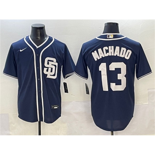 San Diego Padres #13 Manny Machado Navy Cool Base Stitched Jersey