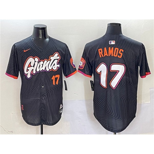 San Francisco Giants #17 Heliot Ramos Anthracite 2025 City Connect Limited Stitched Jersey