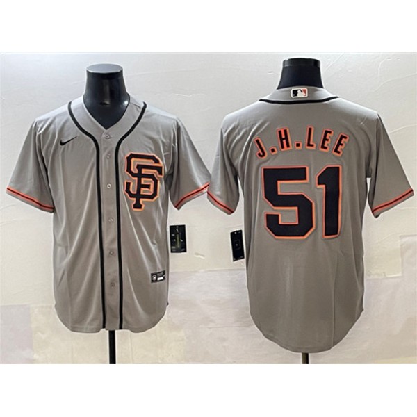 San Francisco Giants #51 Jung Hoo Lee Gray Cool Base Stitched Jersey