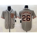San Francisco Giants #26 Matt Chapman Gray Cool Base Stitched Jersey
