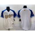 Los Angeles Dodgers Blank White Royal Gold 2024 World Series Champions Vapor Limited Stitched Jersey