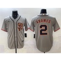 San Francisco Giants #2 Willy Adames Gray Cool Base Stitched Jersey
