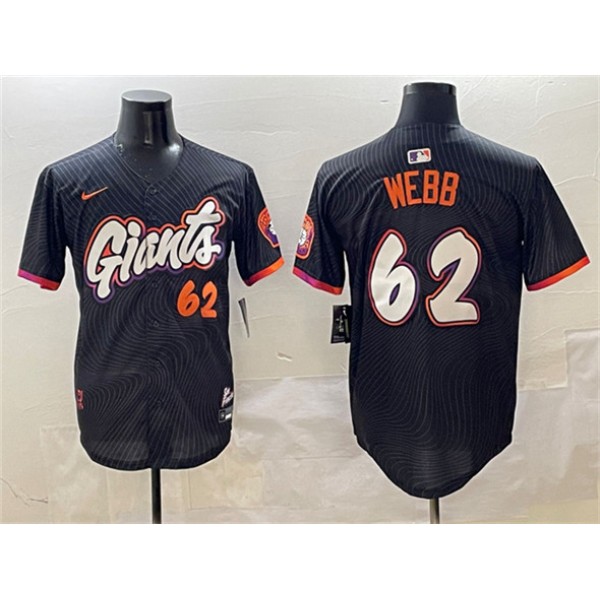 San Francisco Giants #62 Logan Webb Anthracite 2025 City Connect Limited Stitched Jersey
