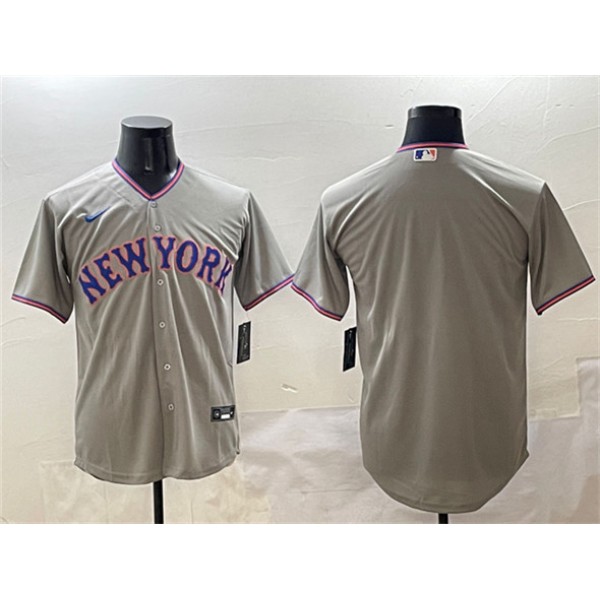 New York Mets Team Big Logo Gray 2025 Limited Stitched Jersey